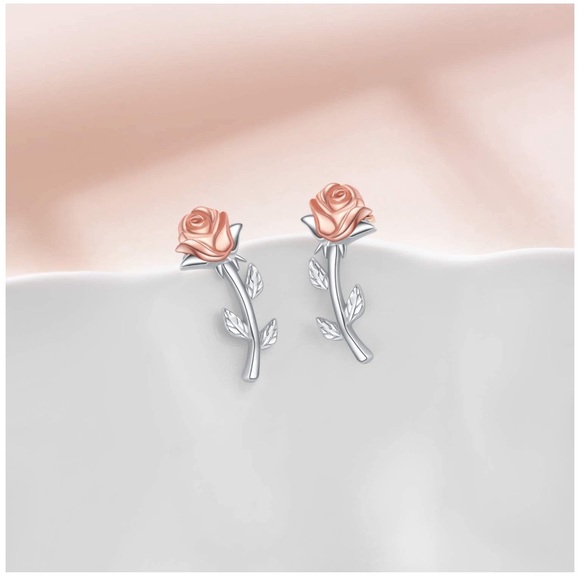 Enchanted Rose Beauty and the Beast Earrings - Picture 4 of 7